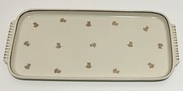 Cakeplatte Platte Langenthal Porzellan 1954 weiss Dekor Gold