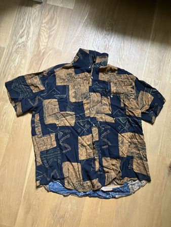 Boule Hemd Herren Kurzarm Grösse XL Braun Schwarz Muster