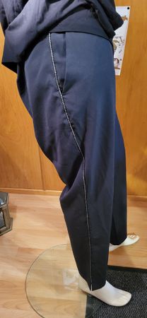 Damenhose elegant, festlich gr. 48 schwarz mit Glitzerstein