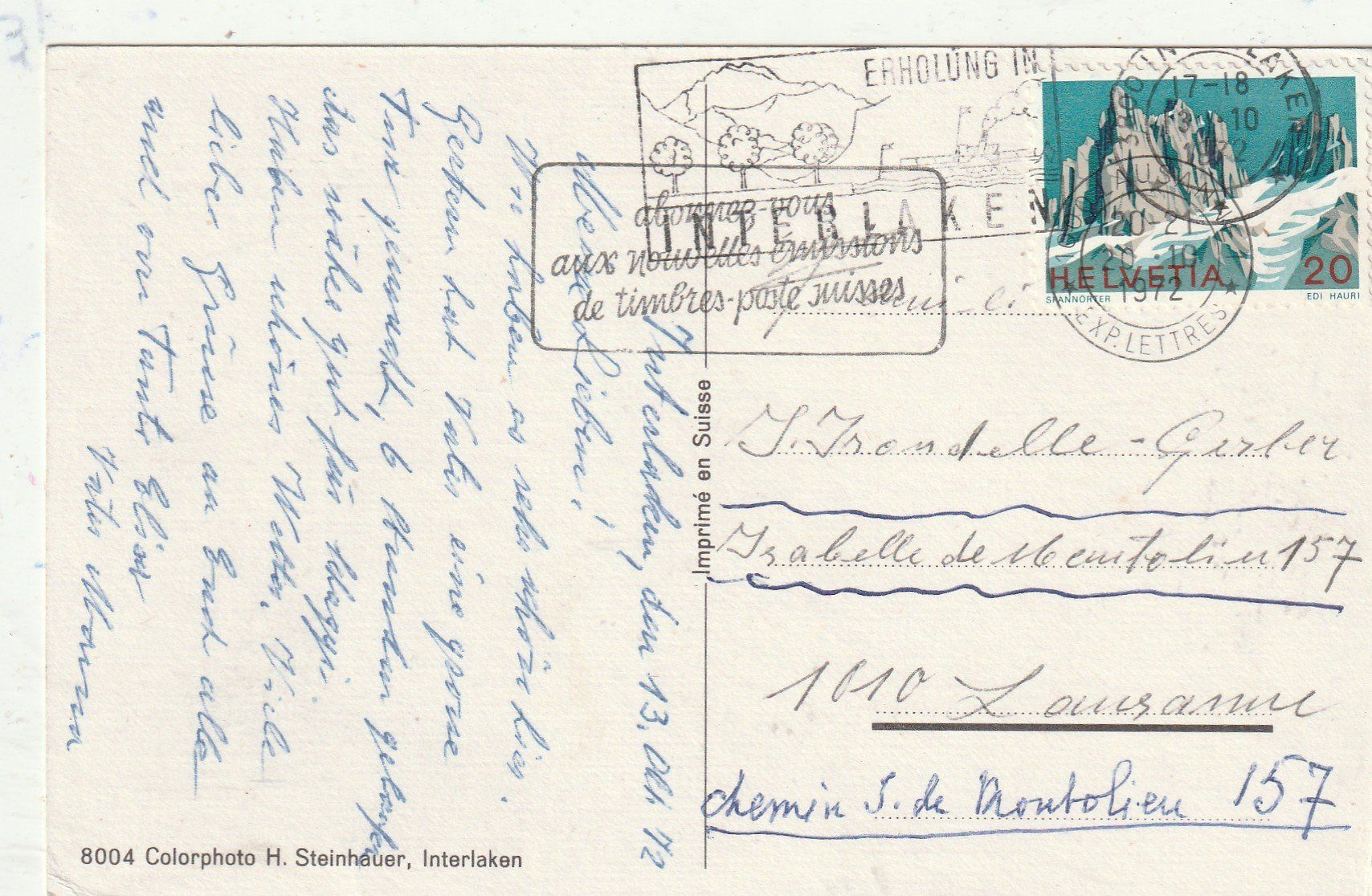 Cartoline postali: Berner Oberland – Usato da Lumbrein venduto da made02 1