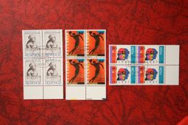 1993: 839-841 4er-Block ET. mit Gummi