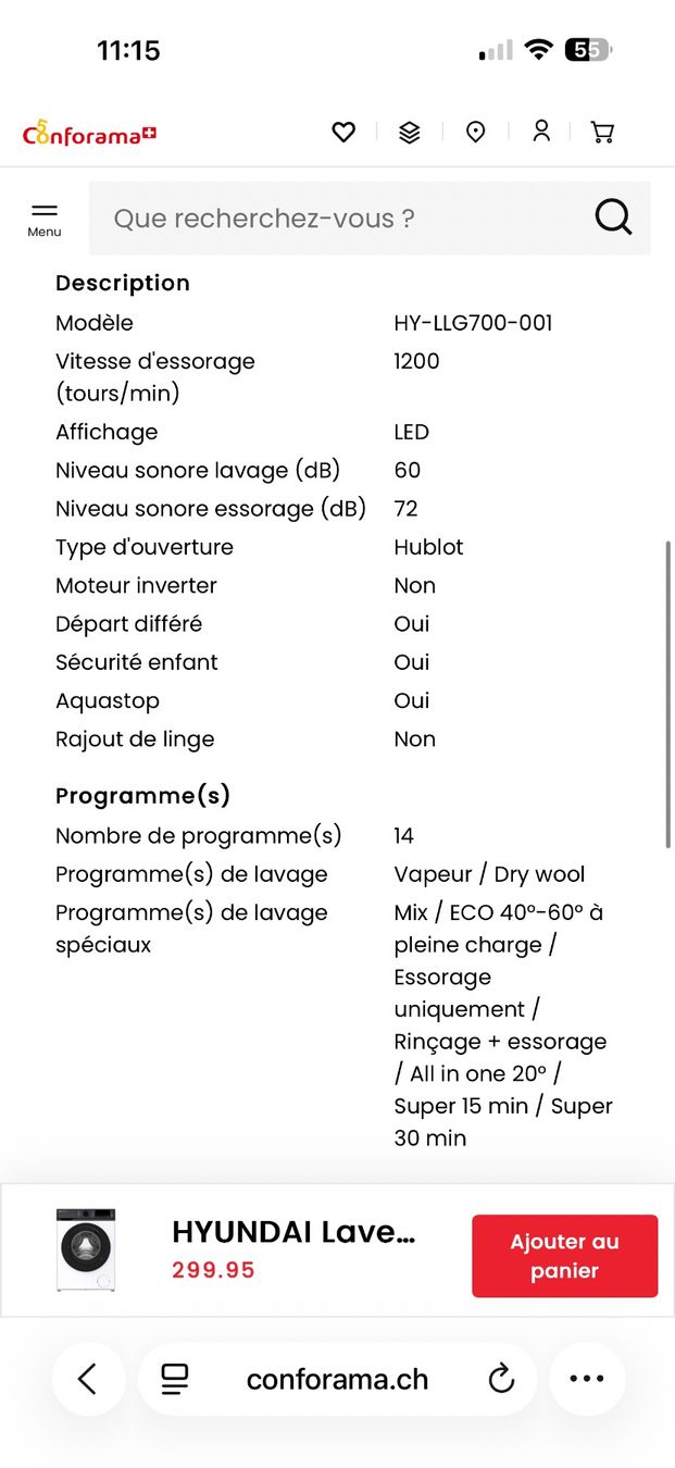 Lavatrici: Lave linge neuf – Nuovo e nell'imballaggio originale da Lausanne venduto da Franiialessio 3