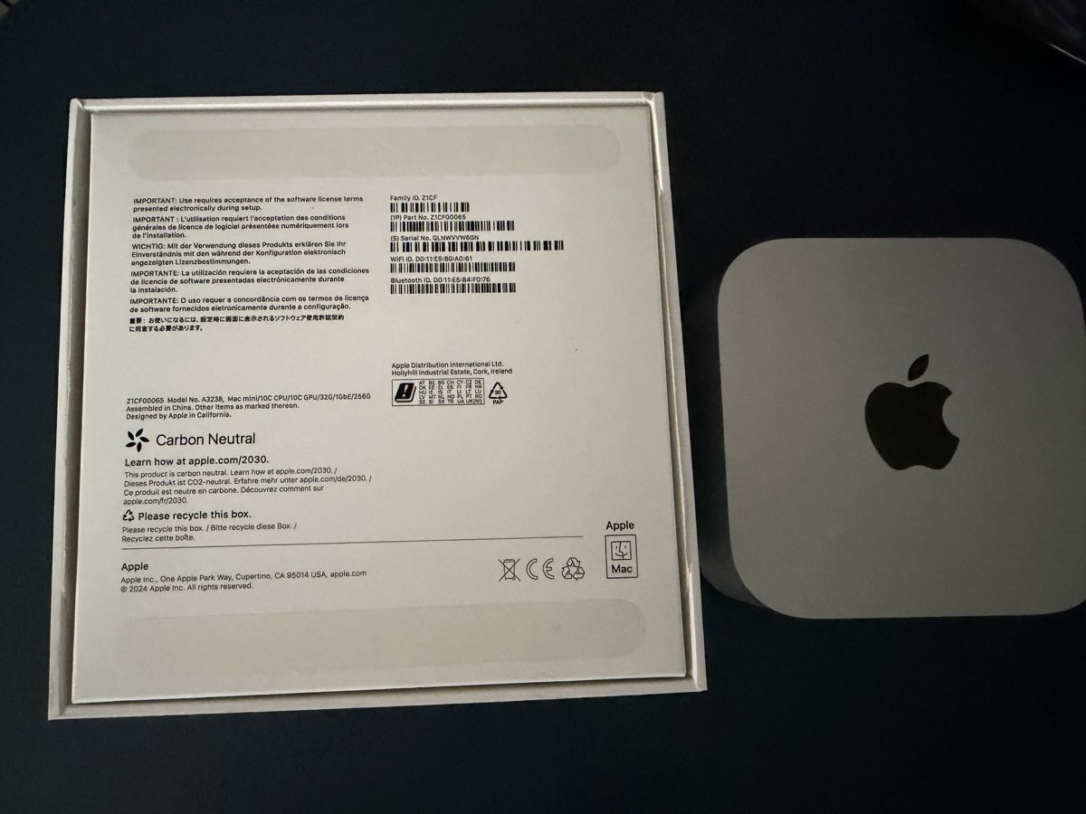 Apple PCs: Apple Mac mini M4, 32GB RAM, 2TB SSD – Neu (gemäss Beschreibung) aus Lausanne von oenix 1