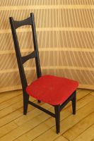 Vintage Blico Kinderstuhl / Kleiner Holzstuhl –Schwarz & Rot