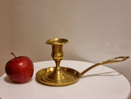 Vintage Messing Kammerleuchter mit Griff