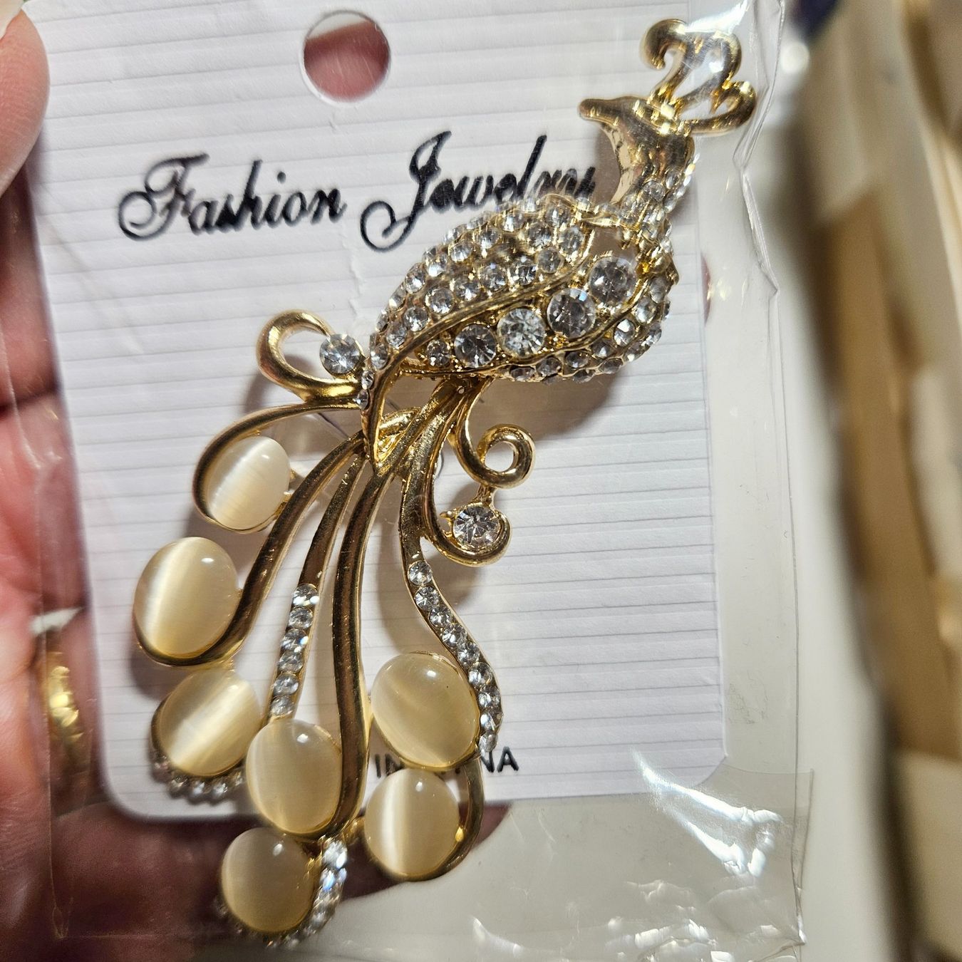 Spille & Fermagli: Grande broche dorée paon, neuve – Nuovo (secondo la descrizione) da Lausanne venduto da tal_01 1