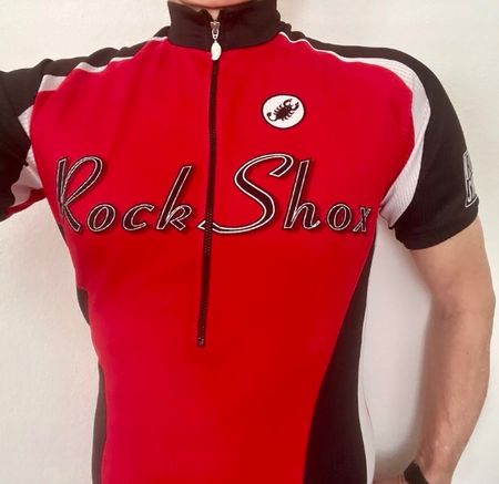 Rock Shox Radtrikot, im Retrolook,Kurzarm, Gr.L, Top Zustand
