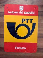 PTT/Ortsbus Bellinzona - Haltestellen-Schild - Metall