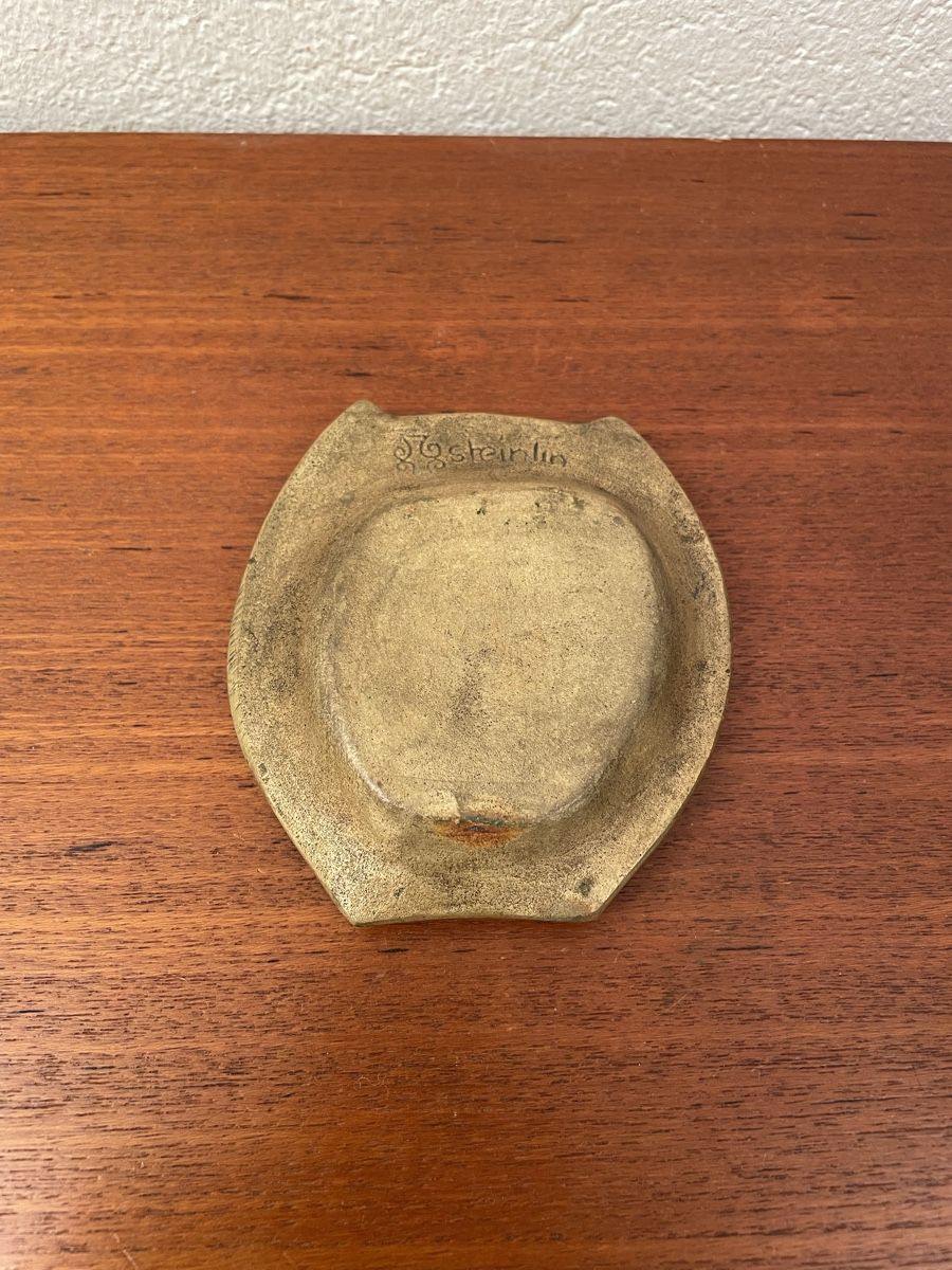 Ciotole: Massive Messing Schale Steinlin Eule vintage Aschenbecher – Usato da Zürich venduto da Vintagewiesel 5