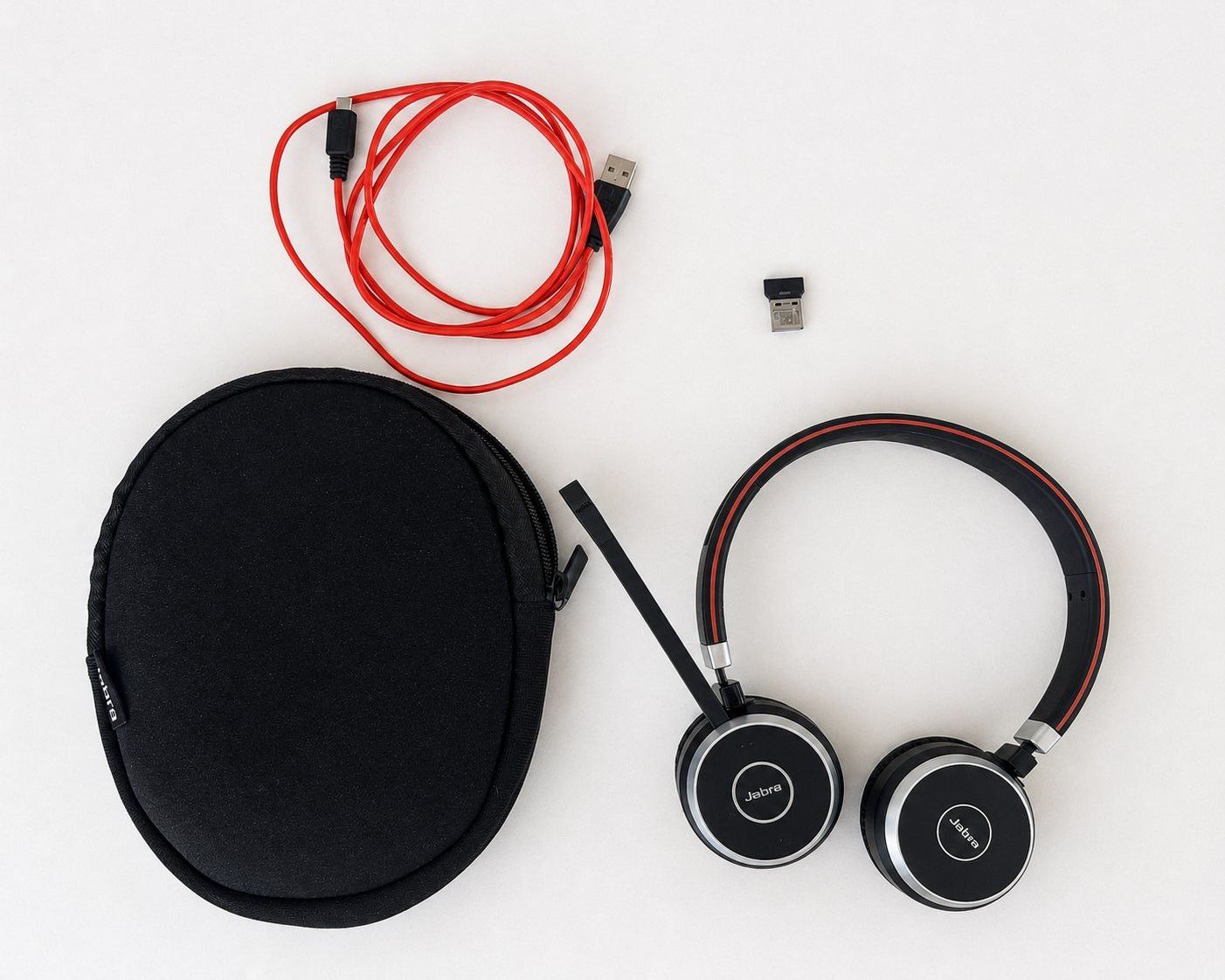 Cuffie: Jabra Evolve 65 Stereo MS mit Dongle und Etui – Usato da Pfäffikon SZ venduto da ChronoSchmiede 1