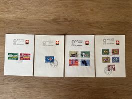 Schweiz - 4x SAFFA 1958 auf PTT Bögli - Schweizerische Auss