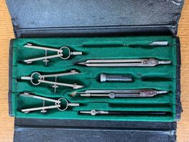 Historisches Zeichen- + Reisszeugset SEARS / Made in Germany