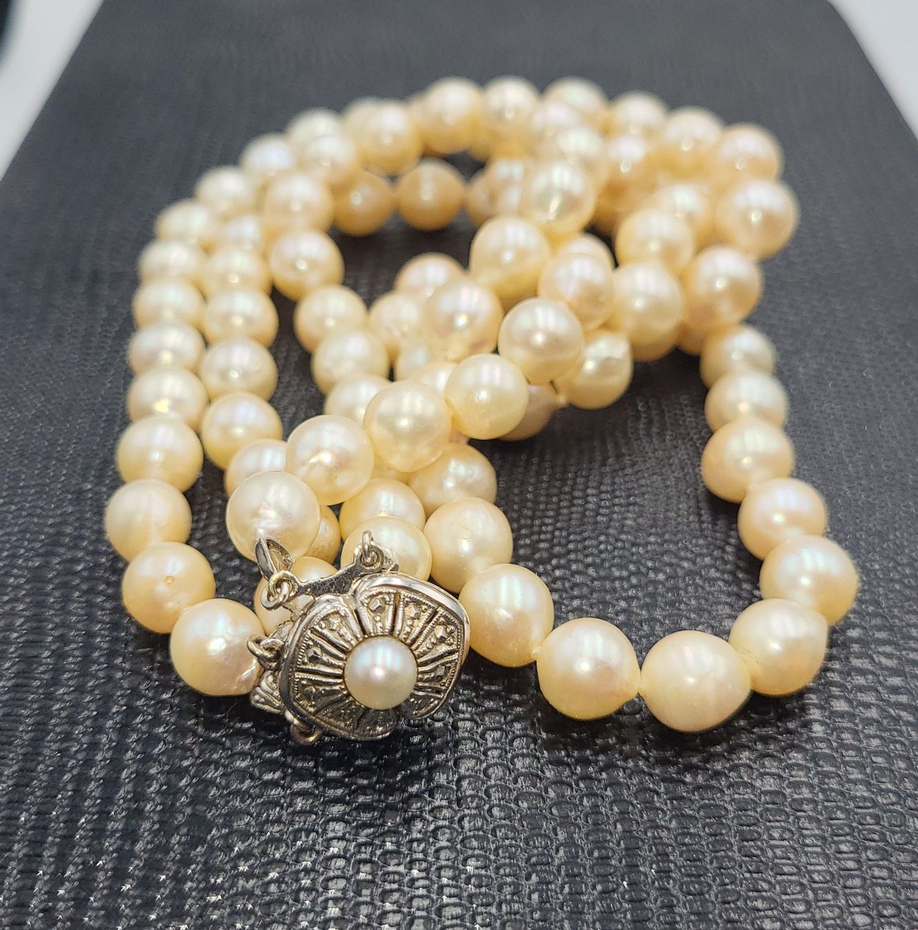 Catenine: Gold 585 Perlen Kette Mit Gold Verschluss – Usato da Wald ZH venduto da Dasilver 4