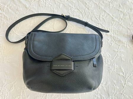 Schwarze Marc Jacobs Leder Umhängetasche