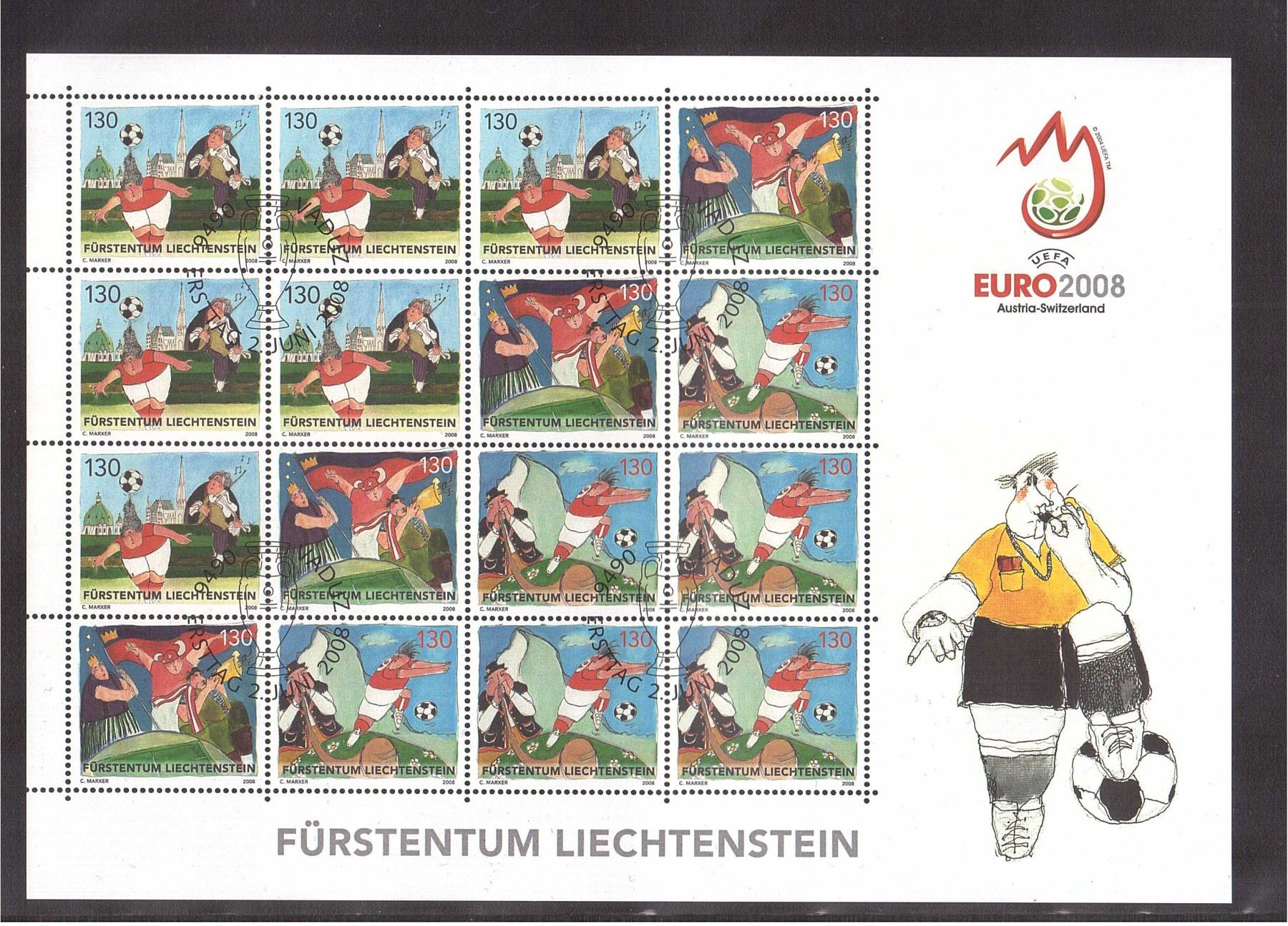 Tous les timbres: 2008 Liechtenstein  Euro08 Kleinbogen – Neuf (Voir description) à Rheinau par loxis