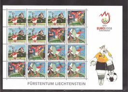 2008 Liechtenstein  Euro08 Kleinbogen