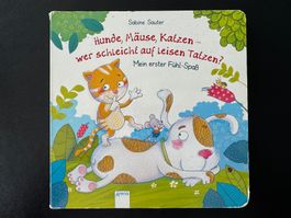 Kinder Buch / Fühlbuch "Wer schleicht auf leisen Tatzen?"