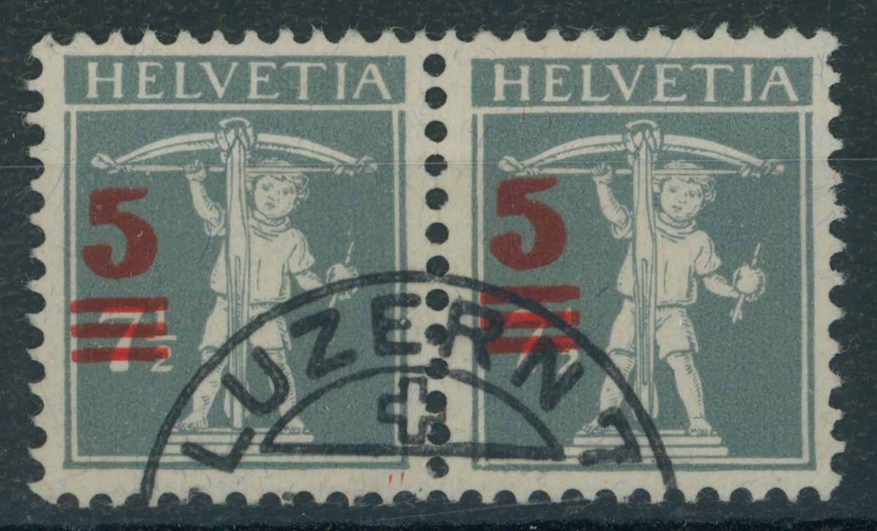 Alle Briefmarken: 1921 - Tellknabe - Abart - gestempelt – Gebraucht aus Schindellegi von leecollect