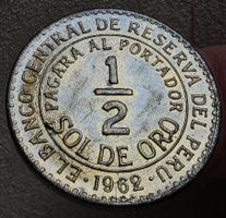 PERU' 1/2 SOL DE ORO 1962