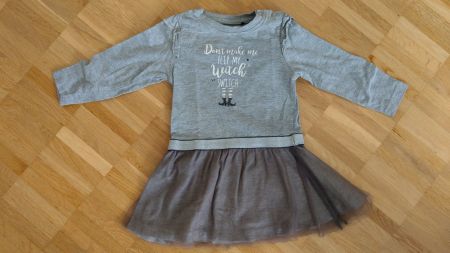 Süsses Langarm-Kleid (Gr. 74 / 9-12M)