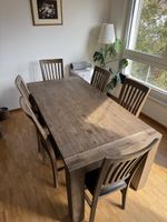 Esstisch 180x90cm + 6 Stühle – Massivholz Set