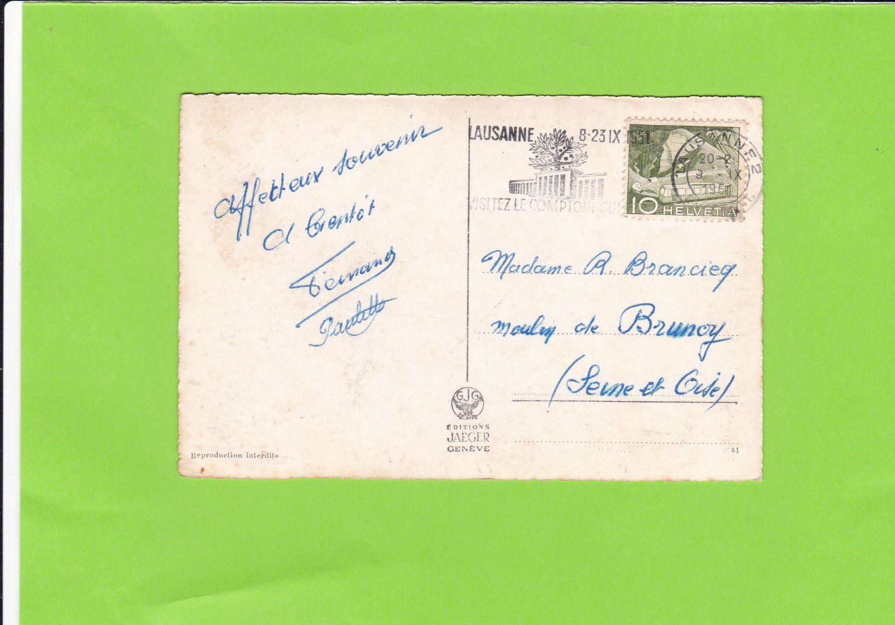 Cartoline postali: Montreux-Jardin Anglais-Oldtimer – Usato da St. Peterzell venduto da neckertal 1