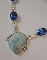 NEU: Larimar Blautopas Kette