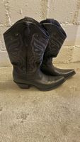 Cowboy Schuhe Schwarze Leder Gr. 39 Neuwertig