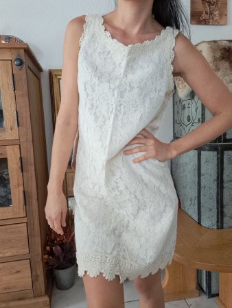 Zara Süsses Cottton Spitzenkleid, Vintage Look, Grösse S,