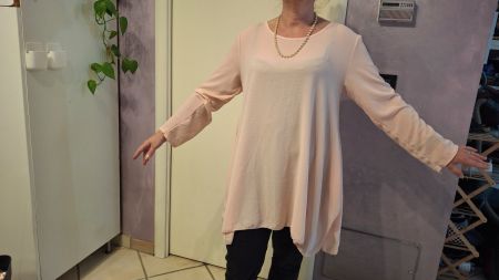 Damen Tunika Party-Shirt Langarm/3/4arm Bluse, Gr. 44-46