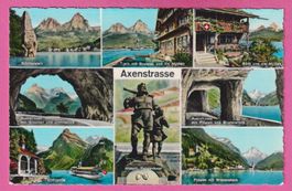 Axenstrasse 8-Bild Karte mit Brunnen Flüelen