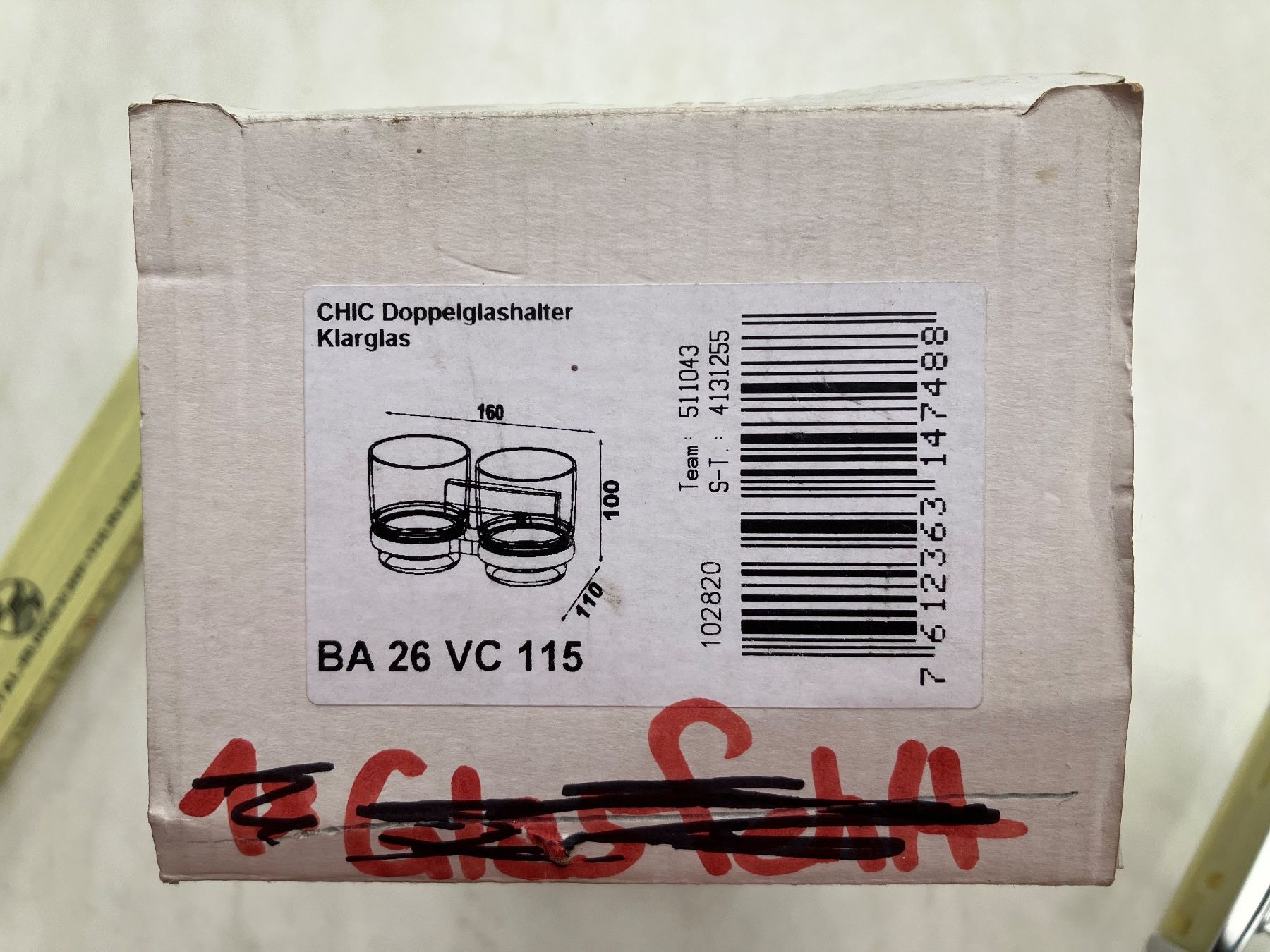 Altro per la casa: CHIC Doppelglashalter, Glas & Chrom - neu – Nuovo (secondo la descrizione) da Rüegsauschachen venduto da limek 4