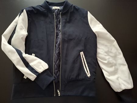 Gefütterte Jacke Bikerstil/ Grösse L