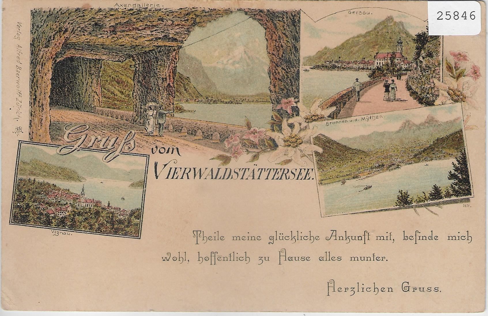 Cartoline postali: Gruss vom Vierwaldstättersee - Litho – Antico da Ettingen venduto da Kartenplanet