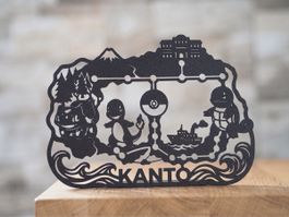 Pokemon Kanto Region Deko-Figur schwarz neu