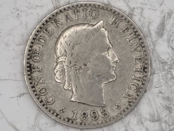 Tutti le monete: 20 rappen 1893 – Usato da Bure venduto da chap981