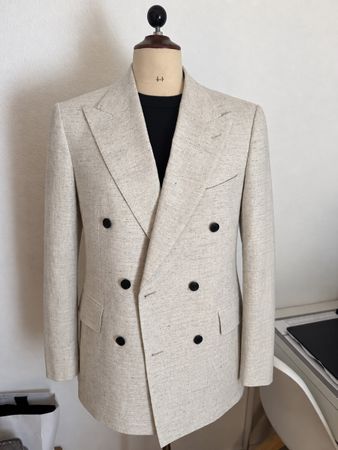 Suitsupply Anzug – Leinen/Seide Emmetex – Hellgrau