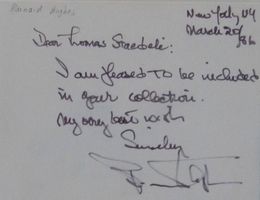 Barnard Hughes (1915-2006) Schauspieler - sign. Karte