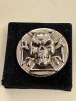 Pin, Badge - Motiv Totenkopf - 2,5 cm Durchmesser, neu