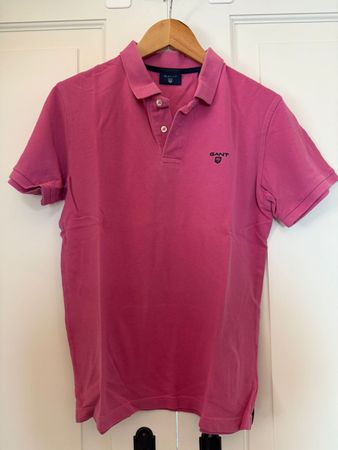 PERFEKTER ZUSTAND GANT Piqué Poloshirt, Magenta, Grosse M