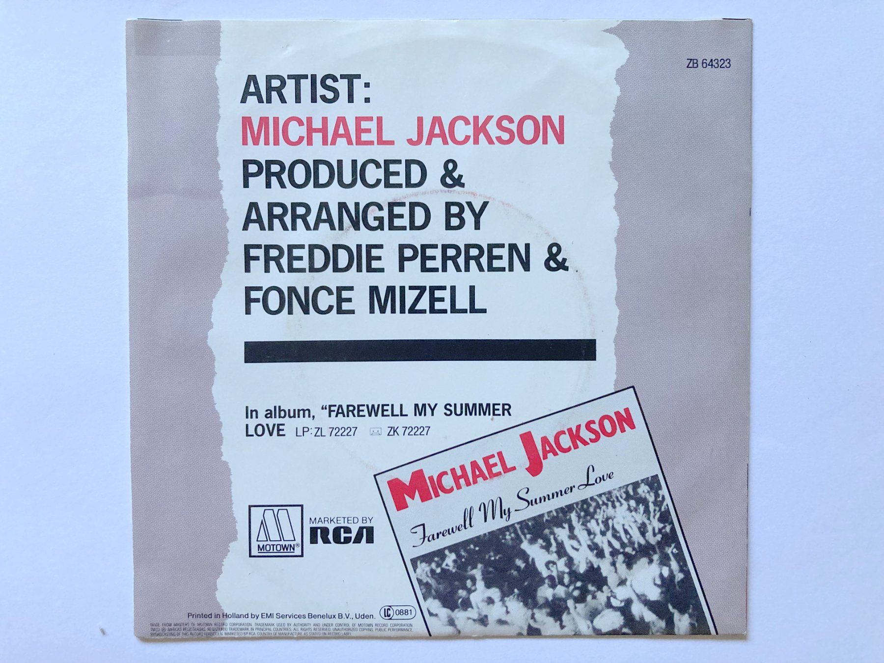 Dischi in vinile: MICHAEL JACKSON - FAREWELL MY SUMMER LOVE – Usato da Bottens venduto da hotter-than-hell 1