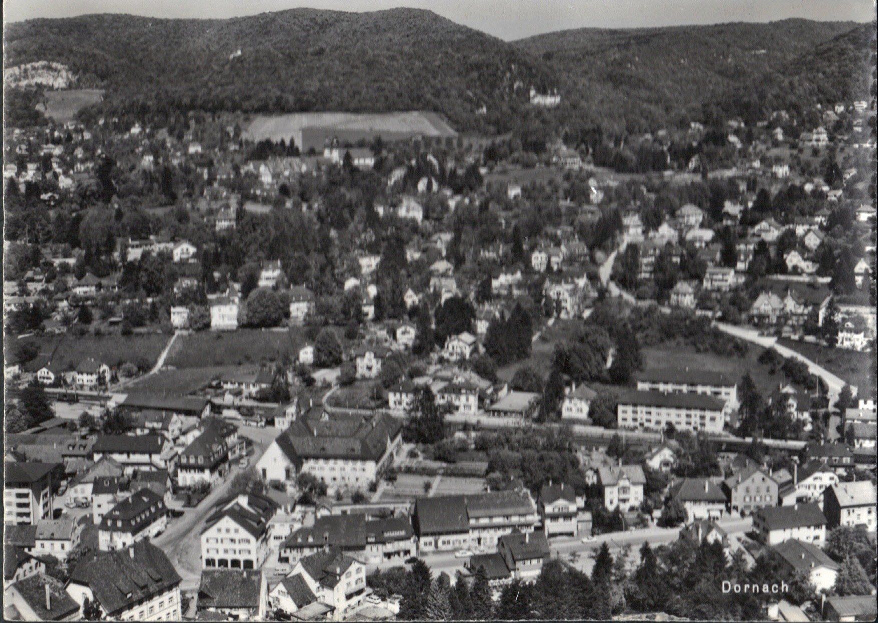 Cartoline postali: Dornach SO Flugufnahme Nr.3102 ,  ca.1940 – Usato da Solothurn venduto da Bepposol