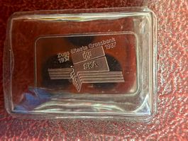 Credit Suisse Silber-Barren / SKA Zug : 5 Gramm Feinsilber