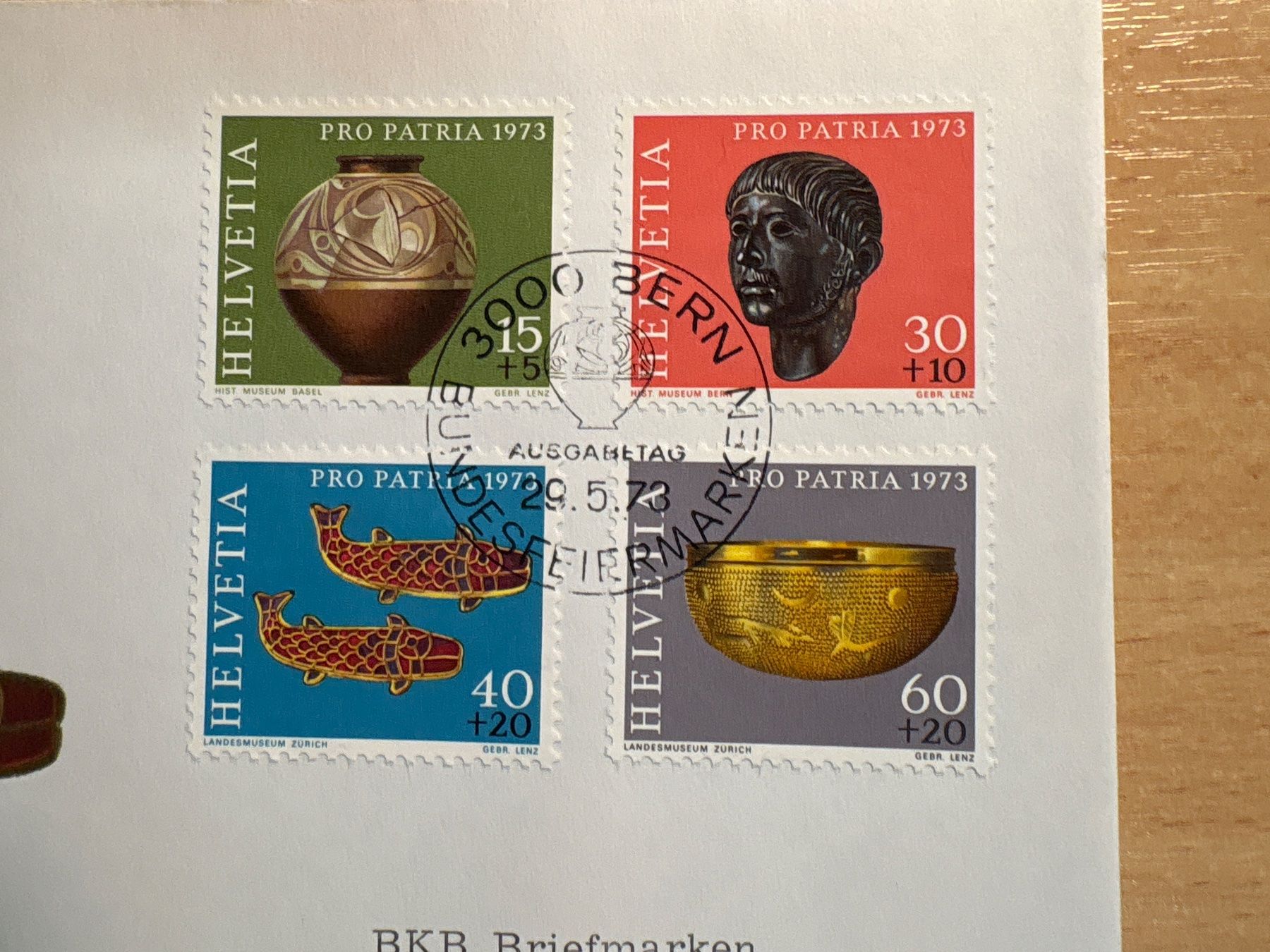 Tutti i francobolli: Pro Patria 1973, 1. August Briefmarken-Set Schweiz – Usato da Ibach venduto da lisch3 1