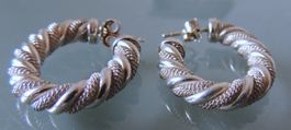 3/4 Creolen Silber 925 Creolen Ohrringe 27 x 23 mm