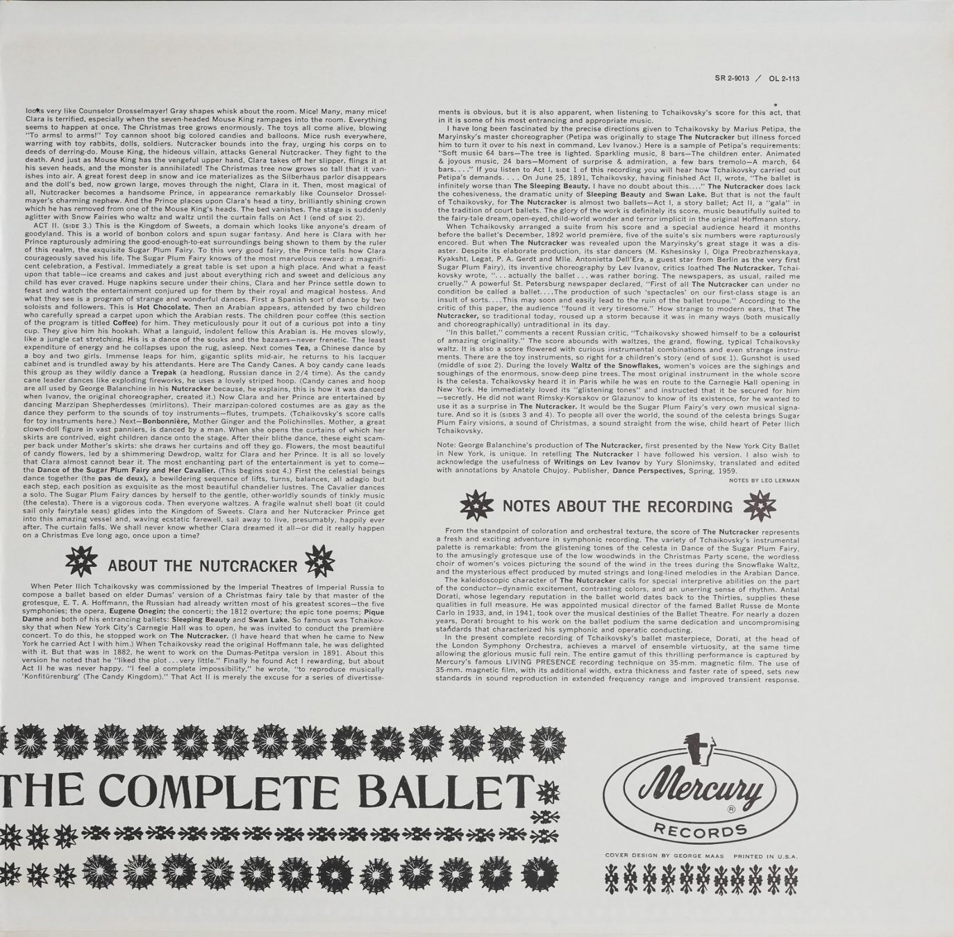 Vinyles: Mercury SR 2-9013 / Tchaikovsky / The Nutcracker / Promo – D'occasion à Brunnen par Techfreak1 2