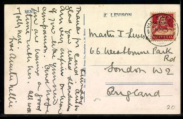 Cartoline postali: AK Sent, Panorama mit Kirche, 1925 – Usato da Berlin venduto da bartko-reher 1