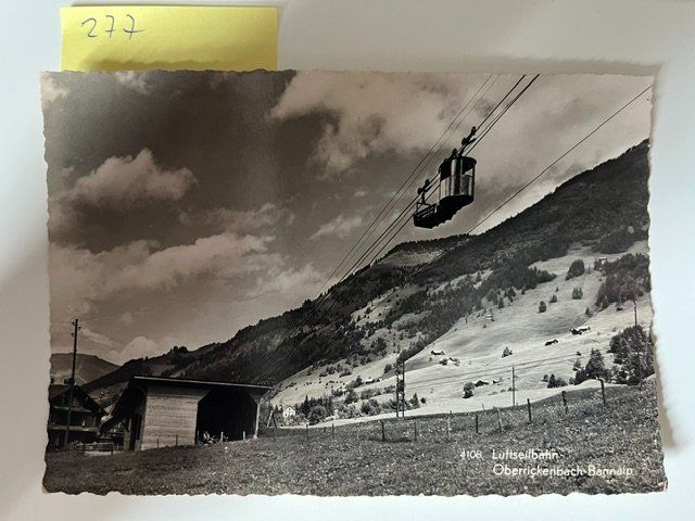 Ansichtskarten: Alte Ansichtskarte Luftseilbahn Oberrickenbach-Bannalp, 1954 – Gebraucht aus Niederwil AG von dahu75
