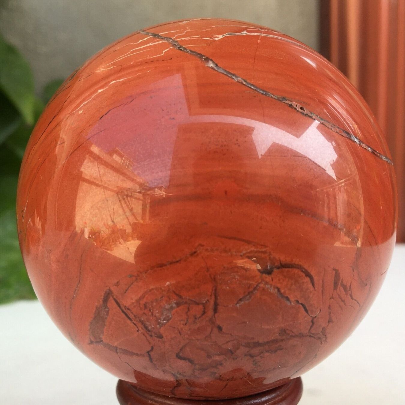 Mineralien & Heilsteine: NEU: Orange-river Jaspis Edelstein Kugel 565 Gramm 7,2 cm – Neu (gemäss Beschreibung) aus Matten b. Interl von Edelsteingalerie 2
