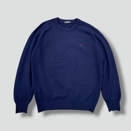 Yves Saint Laurent wool trademark crewneck pull sweatshirt